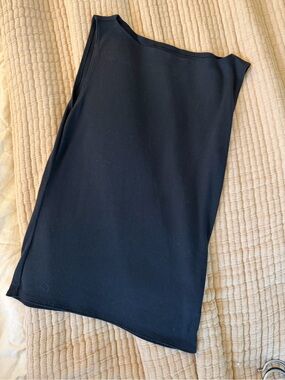 Abercrombie & Fitch Black Ribbed wide neck tank